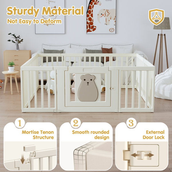 Benarita Baby Playpen Safety Gate & Reviews Wayfair